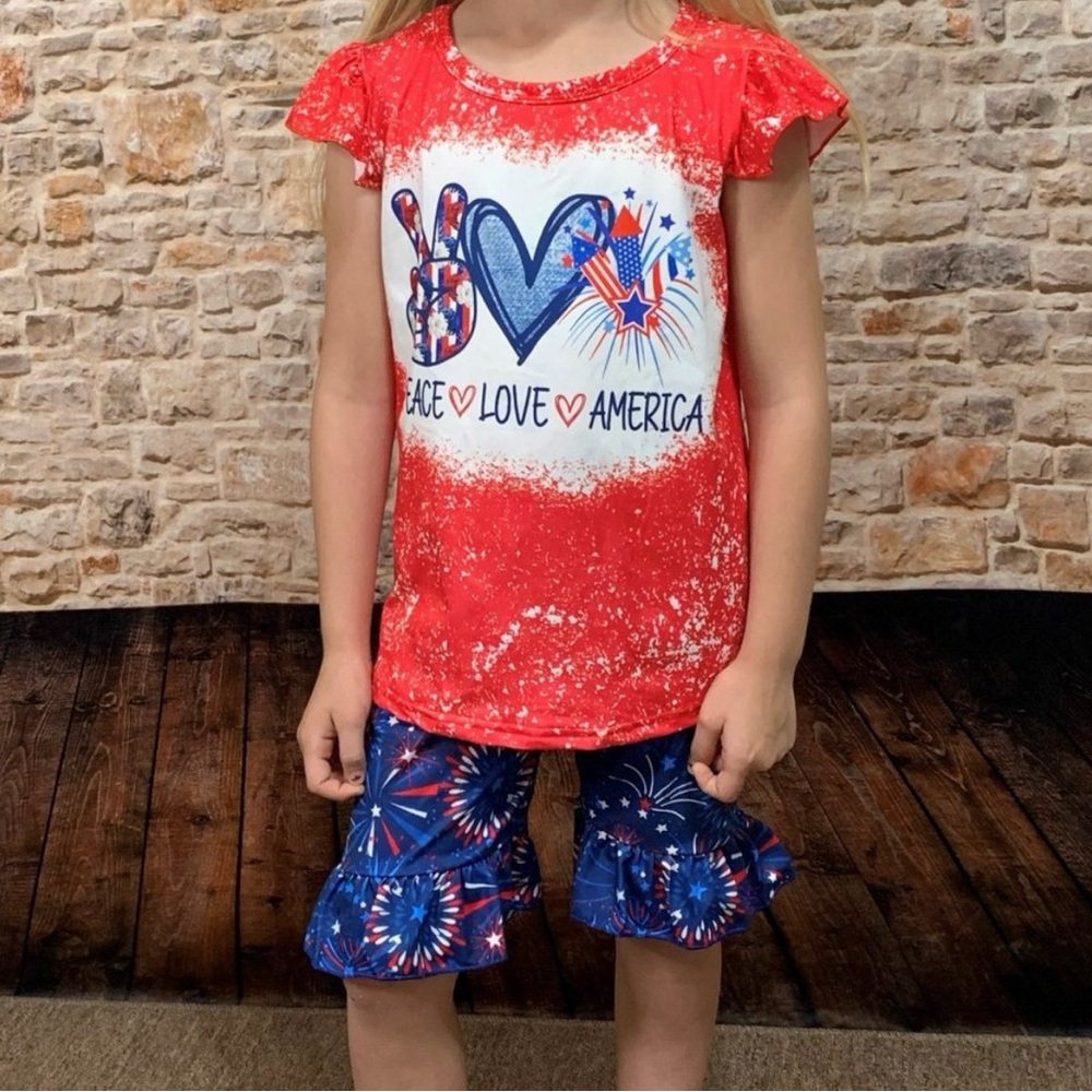 Brand New Boutique Girl's 4th of July Outfit - Picture 3 of 5